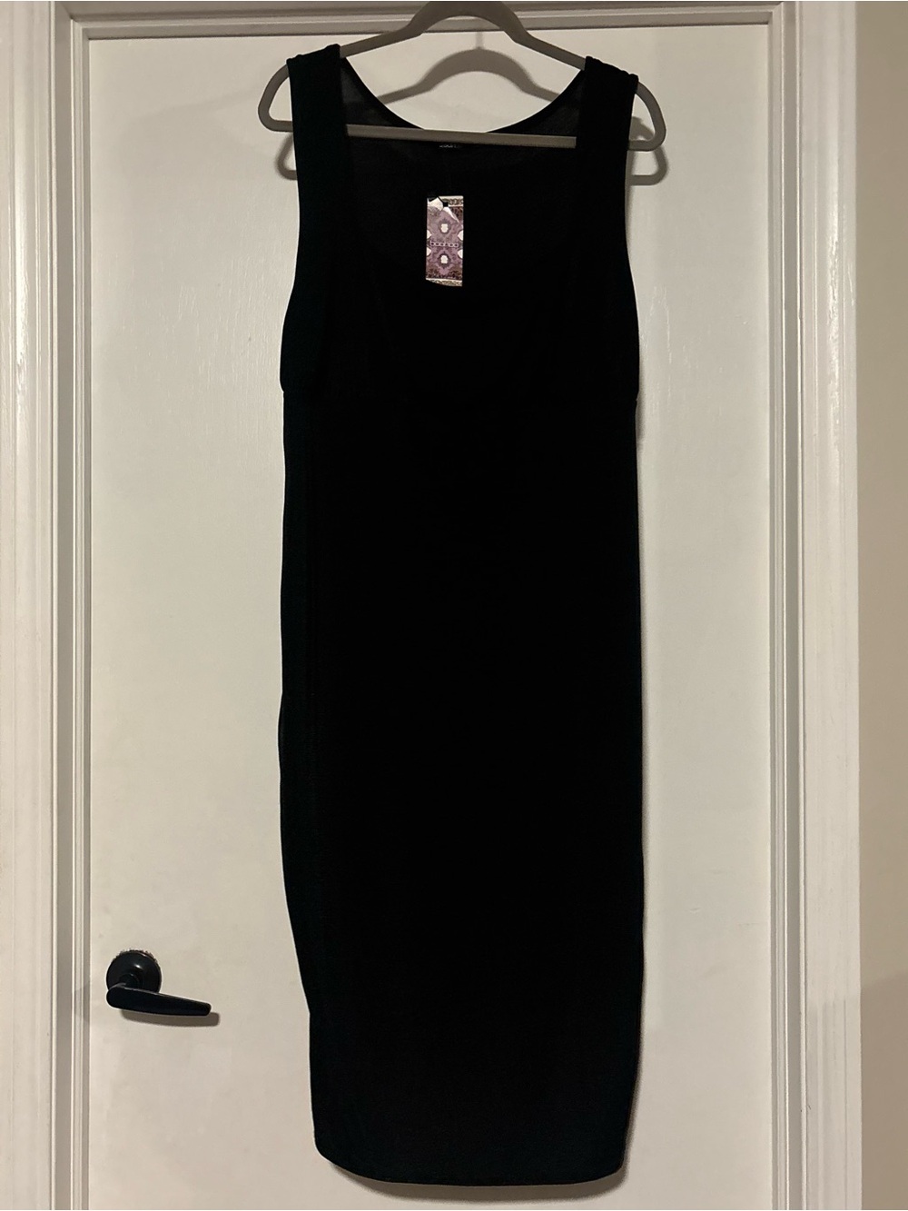 Boohoo Black Sleeveless Bodycon Midi Dress
